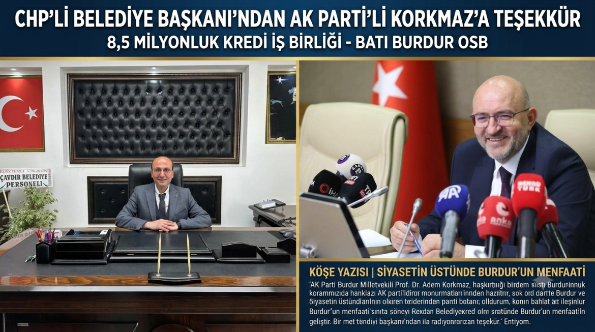 BATI OSB İÇİN AK PARTİLİ VEKİL CHP Lİ BELEDİYEYE KREDİ DESTEĞİ SAĞLADI CHP Lİ BAŞKAN TEŞEKKÜR ETTİ