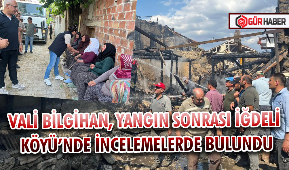 VALİ BİLGİHAN, YANGIN SONRASI İĞDELİ KÖYÜ’NDE İNCELEMELERDE BULUNDU