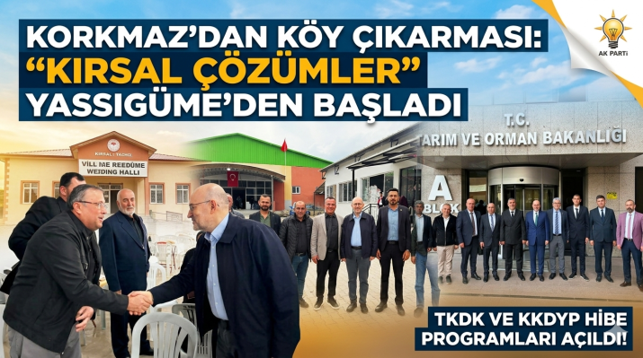 ADEM KORKMAZ KÖY KÖY SORUNLARI TESPİT EDİYOR