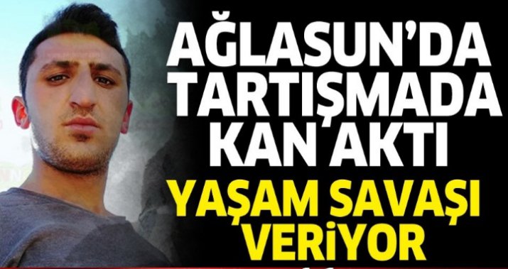 AĞLASUN'DA BIÇAKLAMA OLAYI:  BIÇAK DARBESİ ALAN AĞIR YARALI