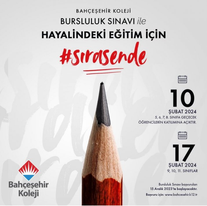 BAHÇEŞEHİR KOLEJİNDE BURSLULUK SINAVI