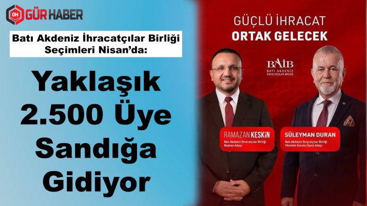 Batı Akdeniz İhracatçılar Birliği Seçimleri Nisan'da: Yaklaşık 2.500 Üye Sandığa Gidiyor