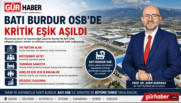 BATI OSB DE KRITİK EŞİK AÇILDI.