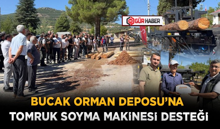 BUCAK ORMAN DEPOSU’NA TOMRUK SOYMA MAKİNESİ DESTEĞİ