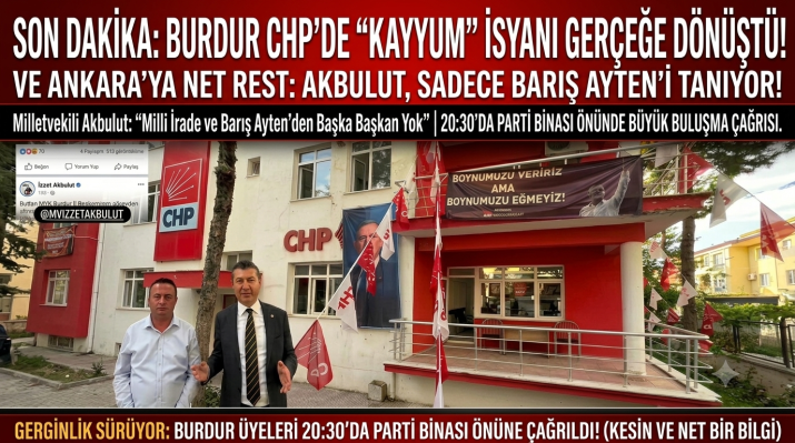 BURDUR CHP ÖRGÜTÜ ALINDI EYLEM BAŞLIYOR