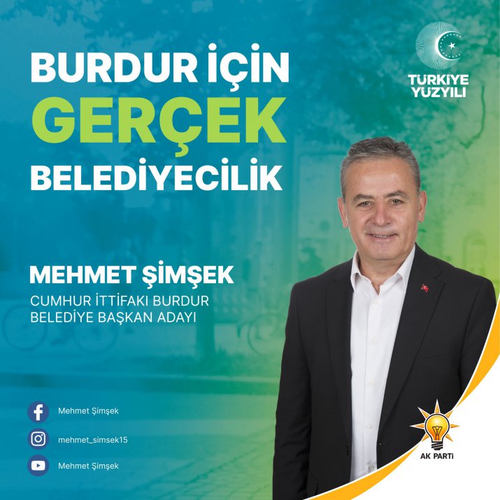 BURDUR'DA CUMHUR İTTİFAKI ADAYI ŞİMŞEK OLDU