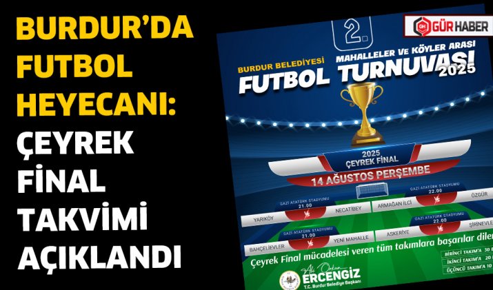 BURDUR’DA FUTBOL HEYECANI: ÇEYREK FİNAL TAKVİMİ AÇIKLANDI