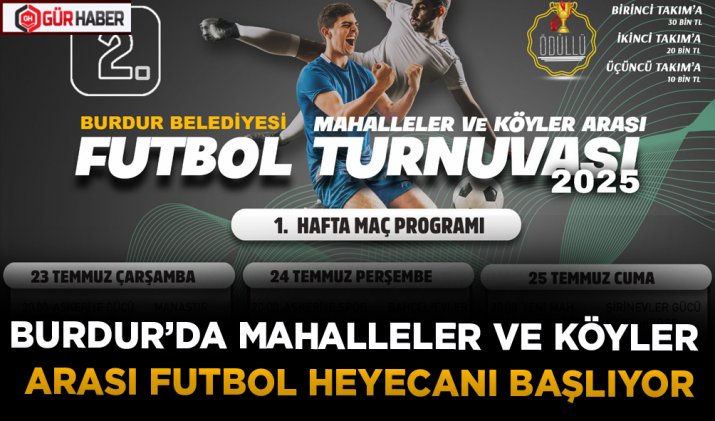 BURDUR’DA MAHALLELER VE KÖYLER ARASI FUTBOL HEYECANI BAŞLIYOR