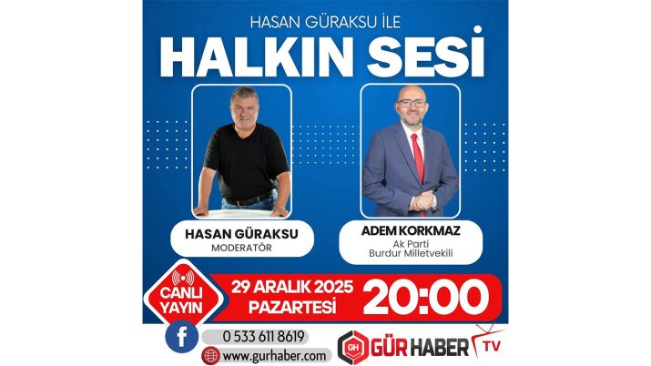 Burdur'un deneyimli gazetecisi Hasan Güraksu'nun hazırlayıp sunduğu Gür Haber TV'nin ilgiyle takip edilen programı Halkın Sesi, bu hafta kritik bir canlı yayınla ekranlara geliyor.