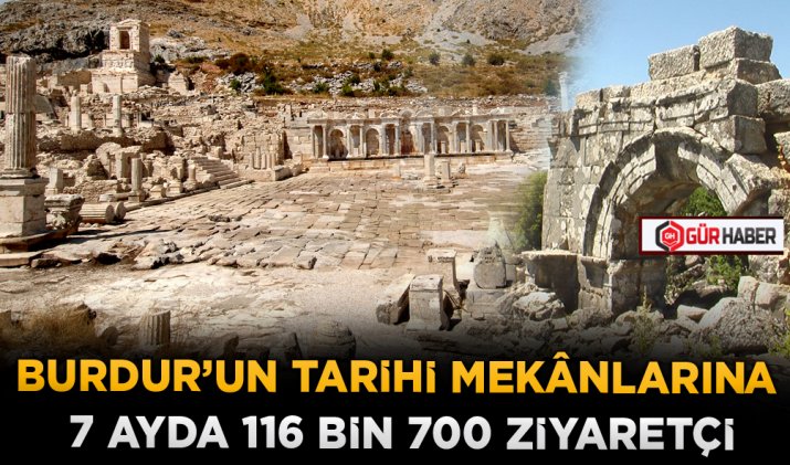 BURDUR’UN TARİHİ MEKÂNLARINA 7 AYDA 116 BİN 700 ZİYARETÇİ