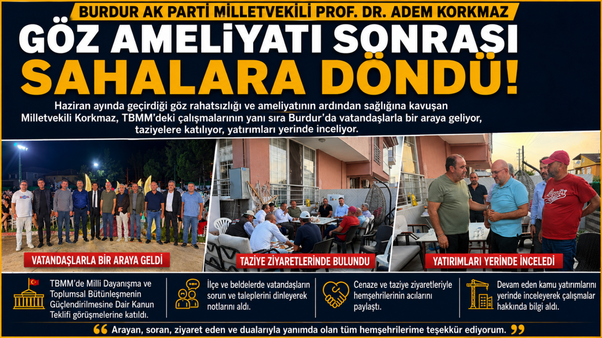 ADEM KORKMAZ SAHALARA DÖNDÜ