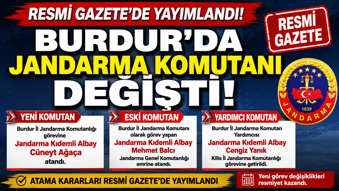 JANDARMA KOMUTANI DEĞİŞTİ