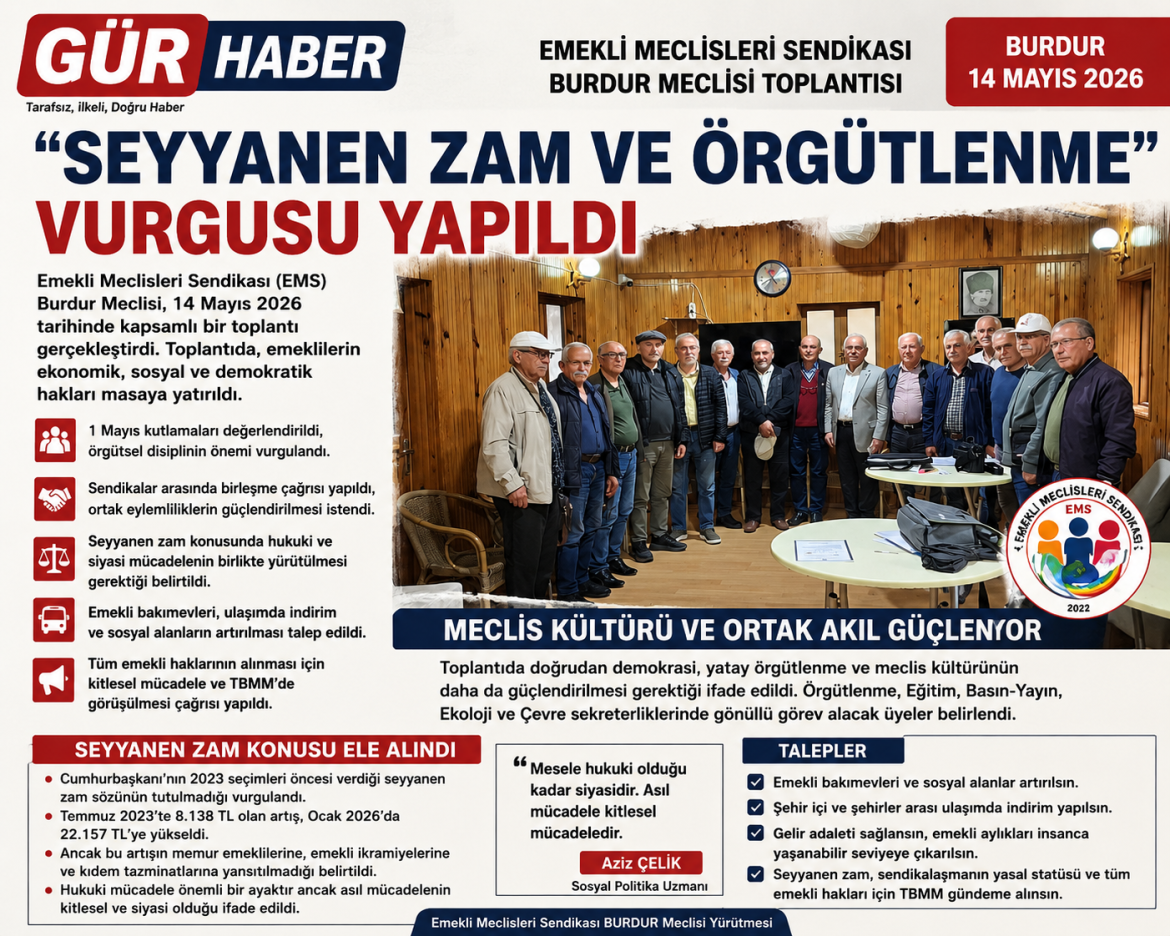 EMEKLİ MECLİSİ'NDE DİKKAT ÇEKEN KARARLAR