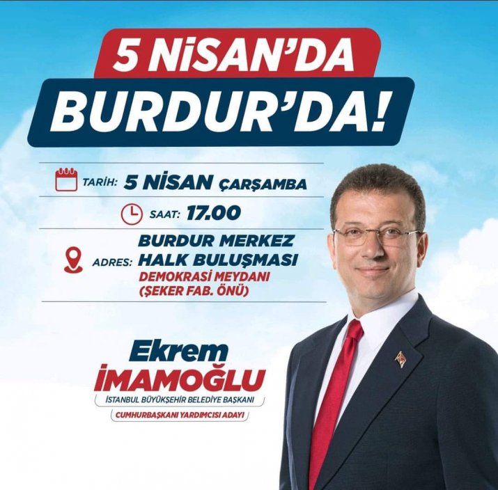 İMAMOĞLU BURDUR'A GELİYOR