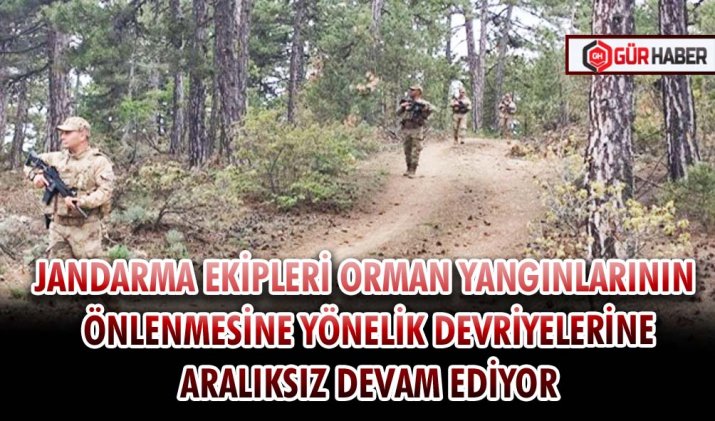 JANDARMA EKİPLERİ ORMAN YANGINLARININ ÖNLENMESİNE YÖNELİK DEVRİYELERİNE ARALIKSIZ DEVAM EDİYOR