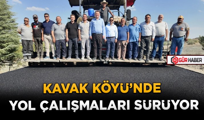 KAVAK KÖYÜ’NDE YOL ÇALIŞMALARI SÜRÜYOR