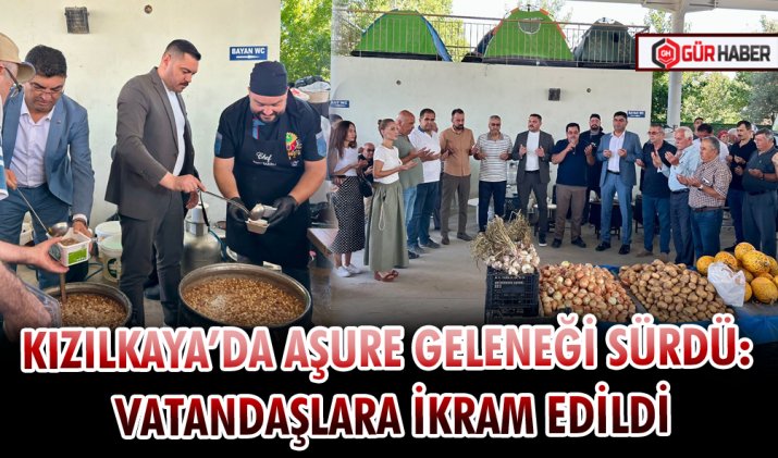 KIZILKAYA’DA AŞURE GELENEĞİ SÜRDÜ: VATANDAŞLARA İKRAM EDİLDİ