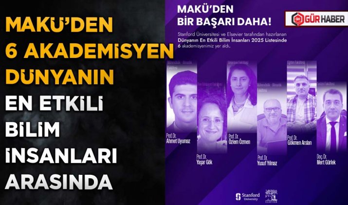 MAKÜ’DEN 6 AKADEMİSYEN DÜNYANIN EN ETKİLİ BİLİM İNSANLARI ARASINDA
