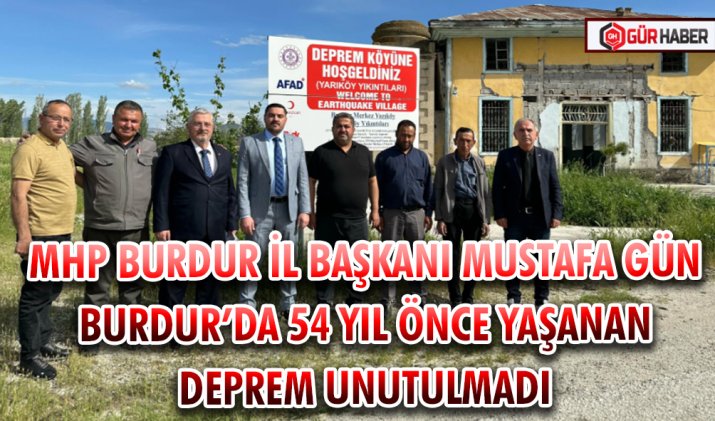 MHP BURDUR İL BAŞKANI MUSTAFA GÜN 