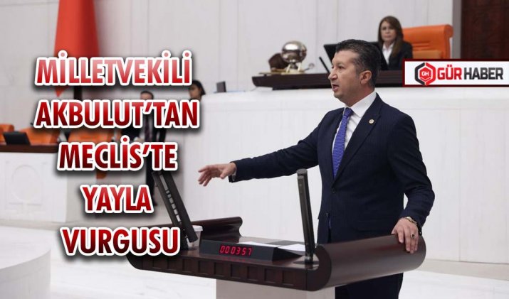 MİLLETVEKİLİ AKBULUT’TAN MECLİS’TE YAYLA VURGUSU