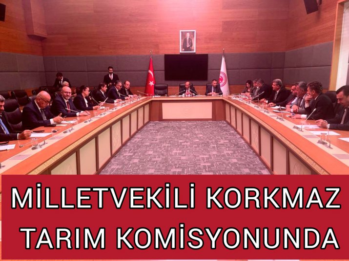 MİLLETVEKİLİ KORKMAZ TARIM KOMİSYONUNDA