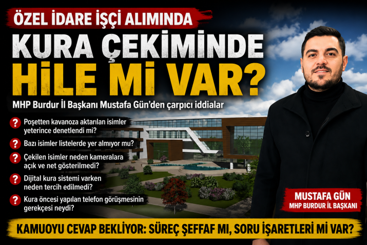 ÖZEL İDARE KURA ÇEKİMİNDE USULSÜZLÜK İDDİASI
