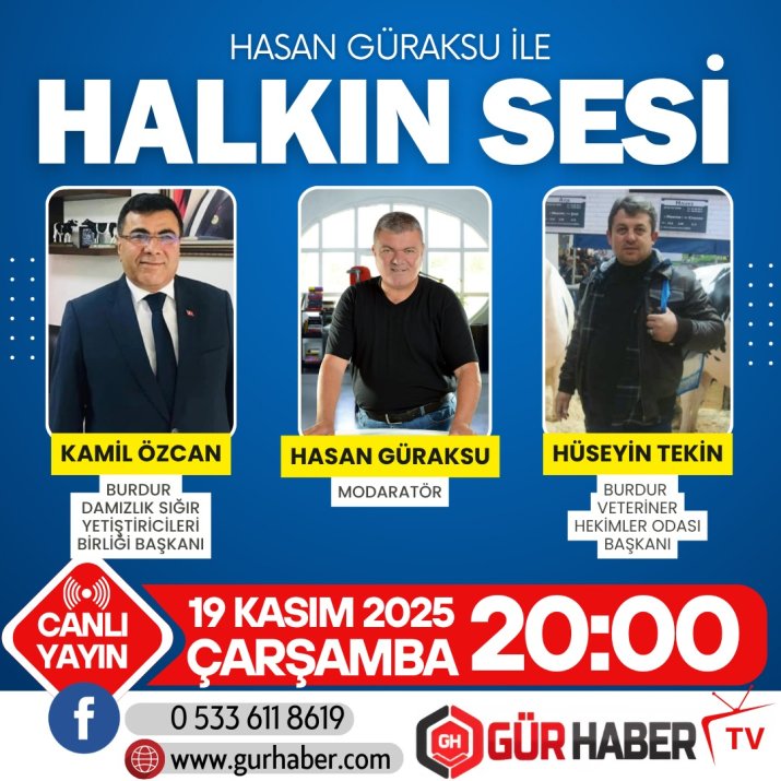 Şap Hastalığı canlı yayında GürhaberTv de masaya yatırılacak