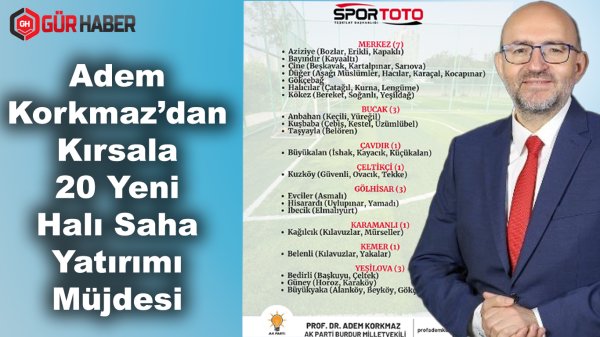 Adem Korkmaz'dan Kırsala 20 Yeni Halı Saha Yatırımı Müjdesi