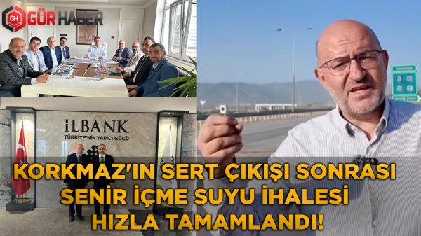 Adem Korkmaz'ın Uyarılarının Ardından Burdur Senir Projesi Davet Usulüyle İhale Edildi