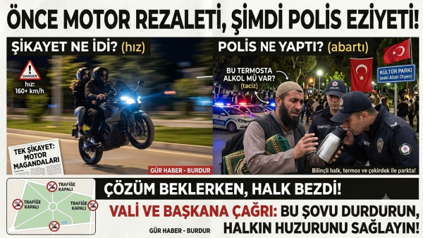 ALLAH DİYEN PARKINDA SORUN MOTORİZE MAGANDA. EMNİYET İŞİ ALKOL DENETİMİ OLARAK GÖRDÜ