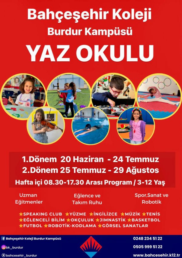 BAHÇEŞEHİR KOLEJİNDE YAZ OKULU