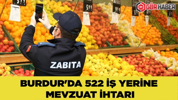 Burdur Belediyesi 2025 Denetimlerinde 522 İş Yerine İhtar, 25 İş Yeri Kapatıldı