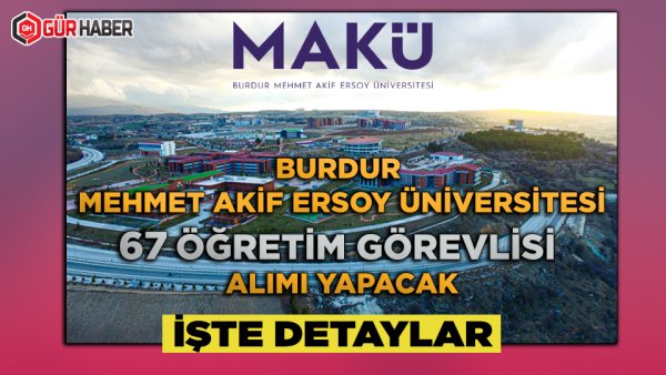 Burdur Mehmet Akif Ersoy Üniversitesi 67 Öğretim Üyesi Alıyor!