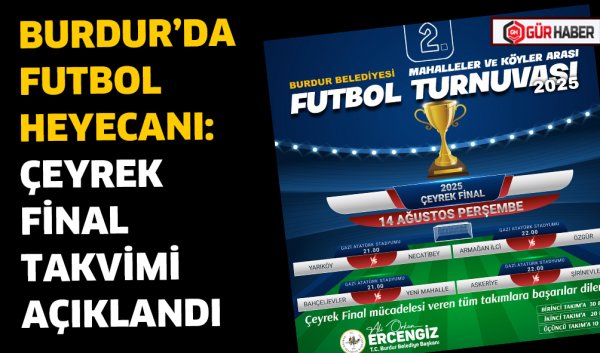 BURDUR’DA FUTBOL HEYECANI: ÇEYREK FİNAL TAKVİMİ AÇIKLANDI
