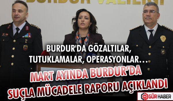 BURDUR'DA GÖZALTILAR, TUTUKLAMALAR, OPERASYONLAR… MART AYINDA BURDUR’DA SUÇLA MÜCADELE RAPORU AÇIKLANDI