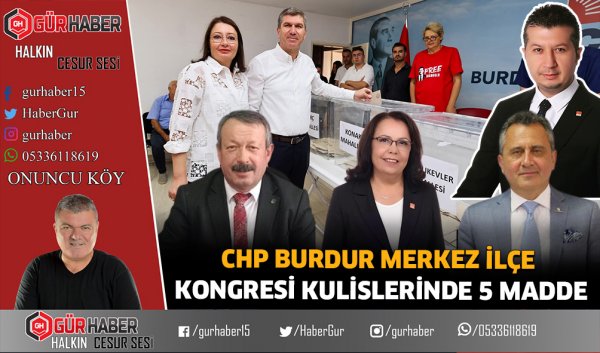 CHP BURDUR’DA MERKEZ İLÇE KONGRESİ: 