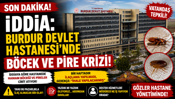 DEVLET HASTANESİ'NDE BÖCEK PİRE İSTİLASI