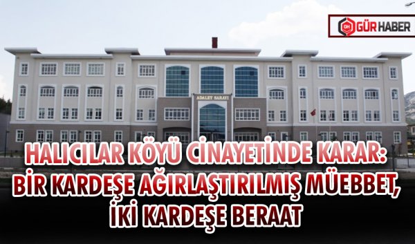HALICILAR KÖYÜ CİNAYETİNDE KARAR: BİR KARDEŞE AĞIRLAŞTIRILMIŞ MÜEBBET, İKİ KARDEŞE BERAAT