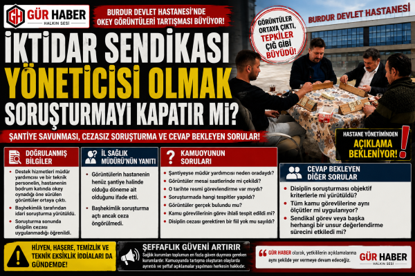 HASTANEDE OKEY PARTİSİ  .AÇILAN SORUŞTURMA KAPANDI İDDİASI