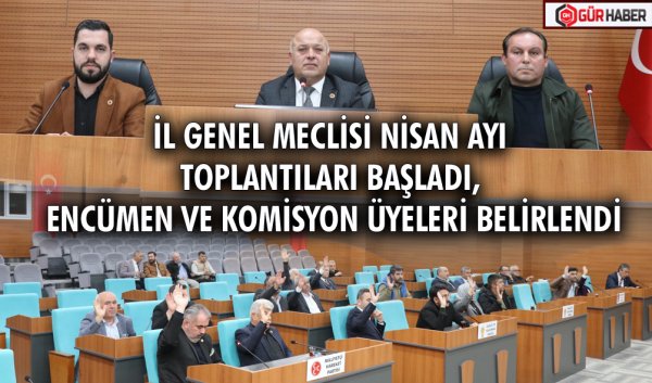 İL GENEL MECLİSİ NİSAN AYI TOPLANTILARI BAŞLADI, ENCÜMEN VE KOMİSYON ÜYELERİ BELİRLENDİ