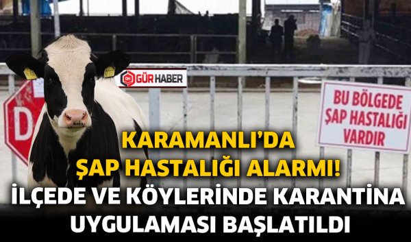 KARAMANLI'DA ŞAP HASTALIĞI ALARMI! İLÇEDE VE KÖYLERİNDE KARANTİNA UYGULAMASI BAŞLATILDI