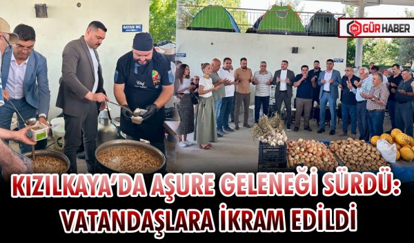 KIZILKAYA’DA AŞURE GELENEĞİ SÜRDÜ: VATANDAŞLARA İKRAM EDİLDİ