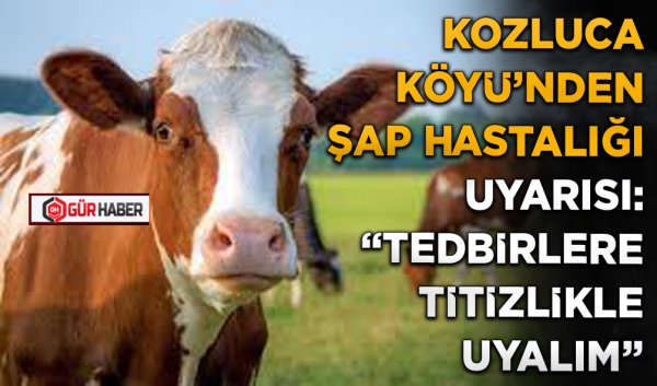 KOZLUCA KÖYÜ'NDEN ŞAP HASTALIĞI UYARISI: 