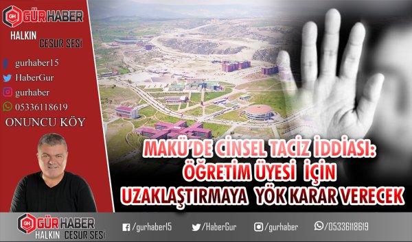 MAKÜ'DE CİNSEL TACİZ İDDİASI: ÖĞRETİM ÜYESİ  İÇİN UZAKLAŞTIRMAYA  YÖK KARAR VERECEK