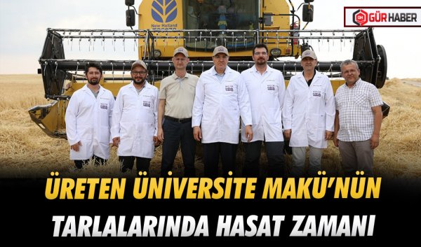 ÜRETEN ÜNİVERSİTE MAKÜ’NÜN TARLALARINDA HASAT ZAMANI