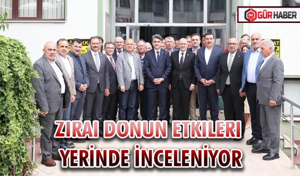 ZİRAİ DONUN ETKİLERİ YERİNDE İNCELENİYOR