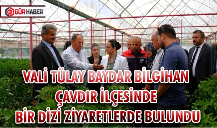 VALİ TÜLAY BAYDAR BİLGİHAN ÇAVDIR İLÇESİNDE BİR DİZİ ZİYARETLERDE BULUNDU